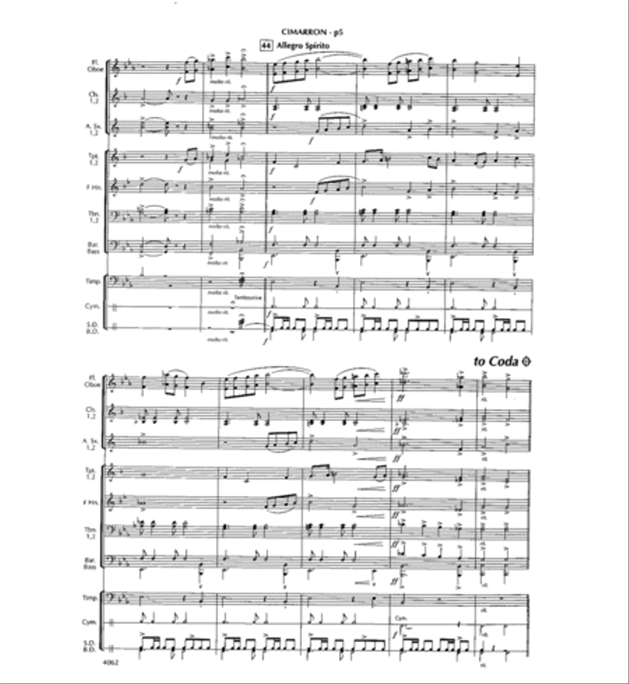 Cimarron Trail Cimarron Trail Concert Band scores gallery preview page 6