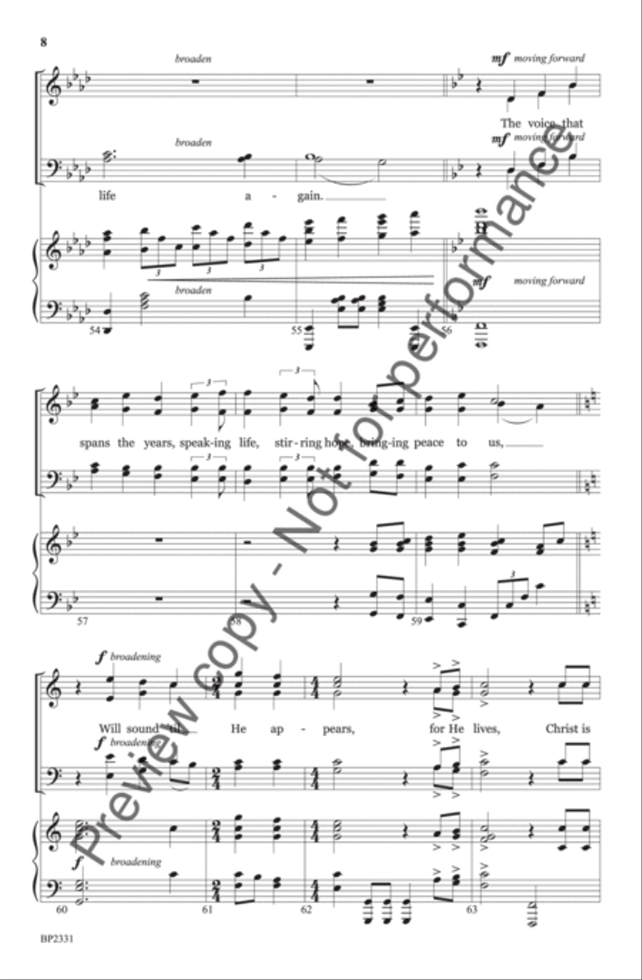 Resurrection Hymn (See What A Morning) 4-Part scores gallery preview page 9
