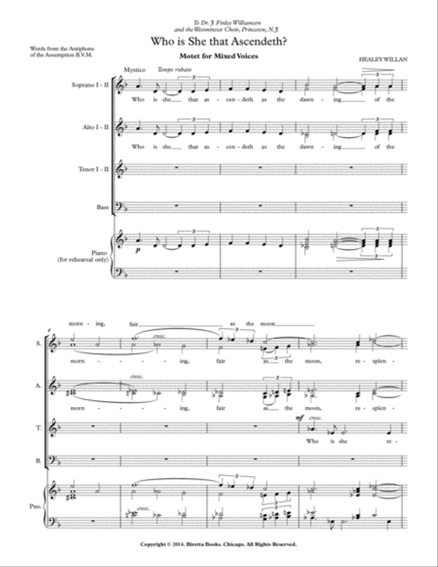 Who Is She That Ascendeth 4-Part scores gallery preview page 4