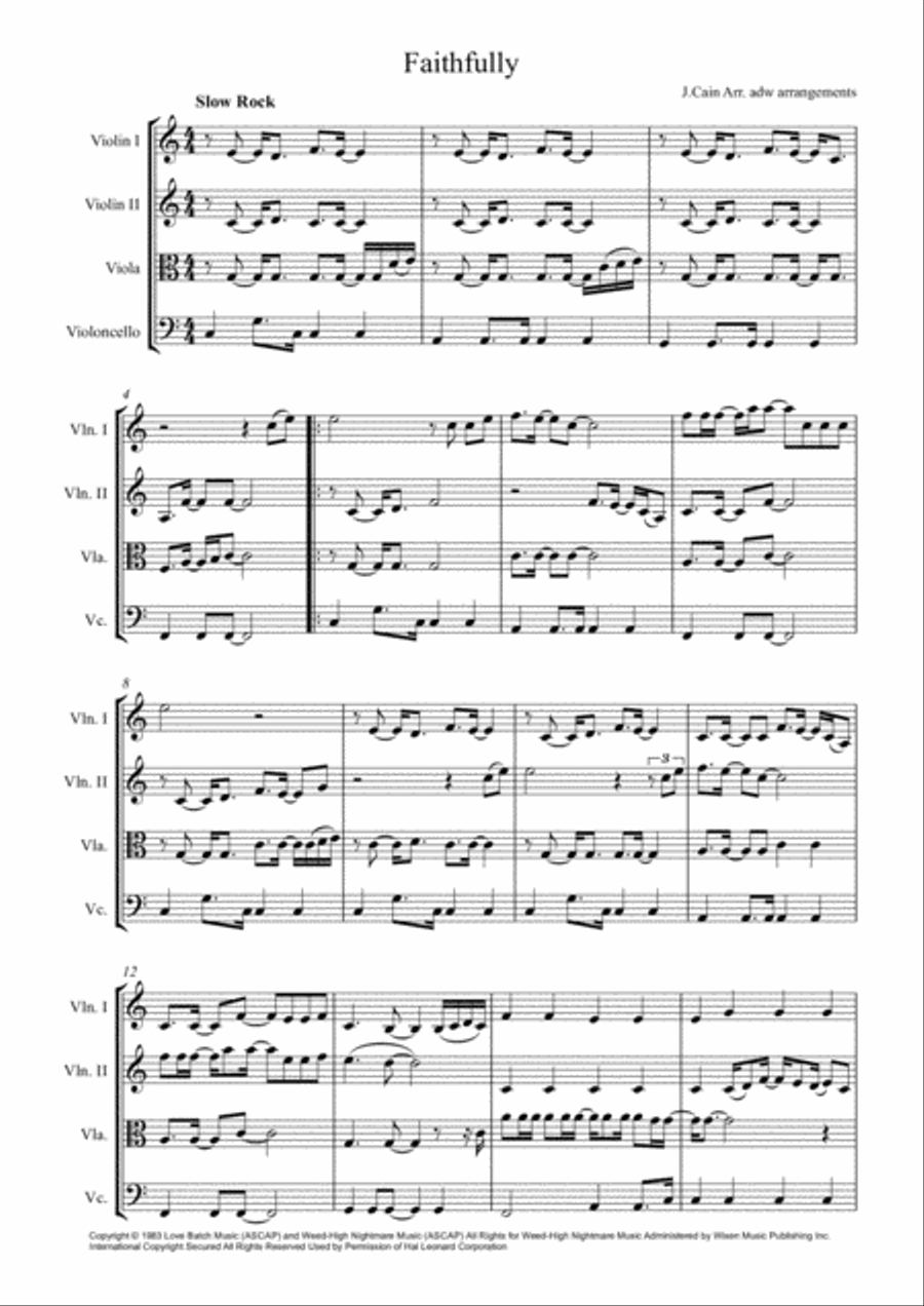 Faithfully String Quartet scores gallery preview page 2