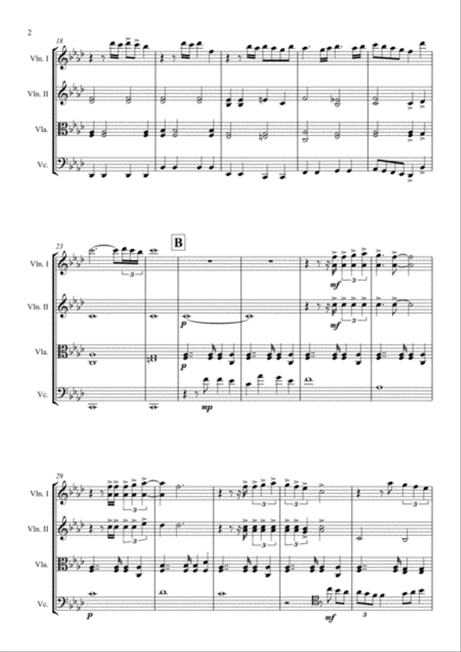 Final Countdown String Quartet scores gallery preview page 2