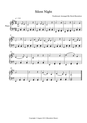 Silent Night for Easy Piano Solo