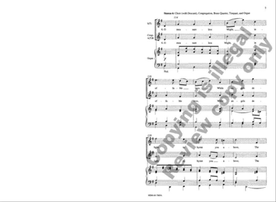 Oh, Worship the King (Choral Score) 4-Part scores gallery preview page 7