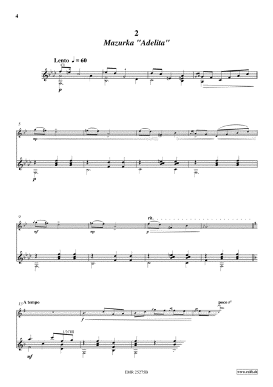 2 Pieces Classical Guitar scores gallery preview page 4