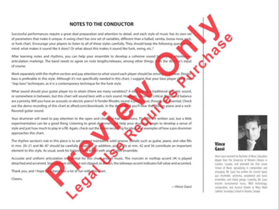 Contents Under Pressure Jazz Ensemble scores gallery preview page 3