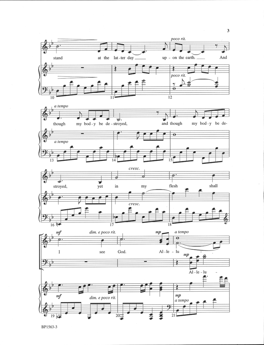 I Know That My Redeemer Lives - Courtney 4-Part scores gallery preview page 3