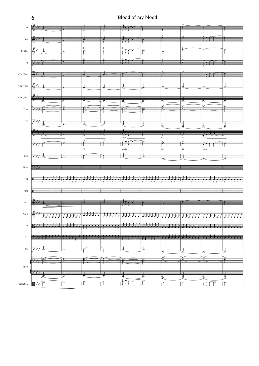Blood Of My Blood Blood Of My Blood Full Orchestra scores gallery preview page 6