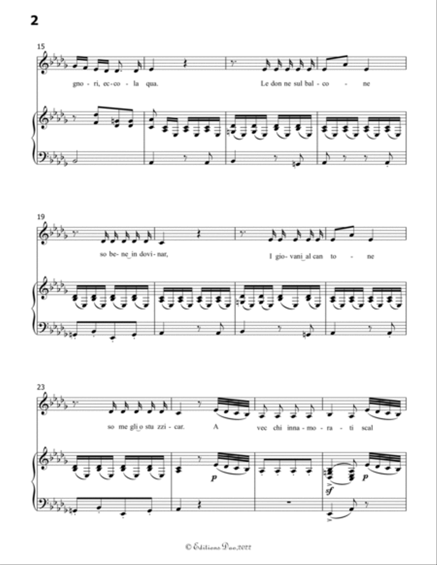 Chi Vuol la zingarella, by Paisiello, in D flat Major Voice scores gallery preview page 4