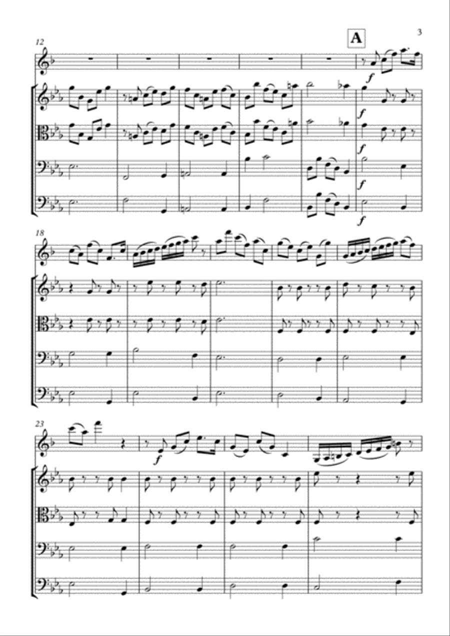 Variations on a Theme for Bb Clarinet and Strings Chamber Orchestra scores gallery preview page 3