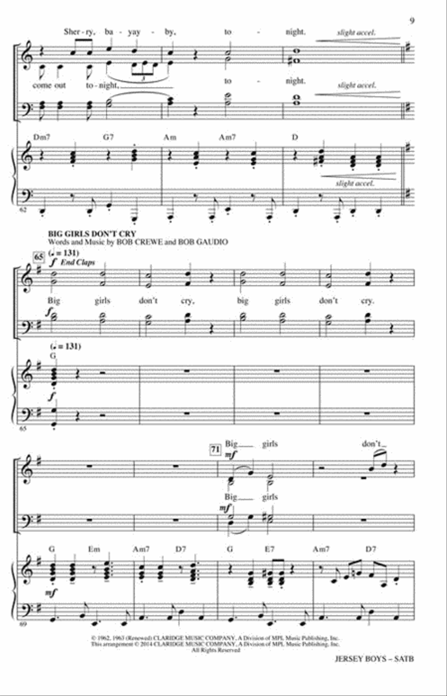 Jersey Boys 4-Part scores gallery preview page 4