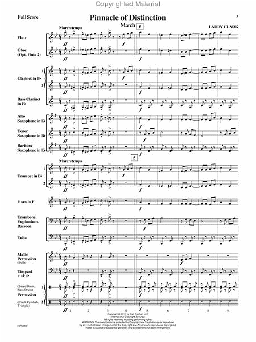 Pinnacle Of Distinction Concert Band scores gallery preview page 2