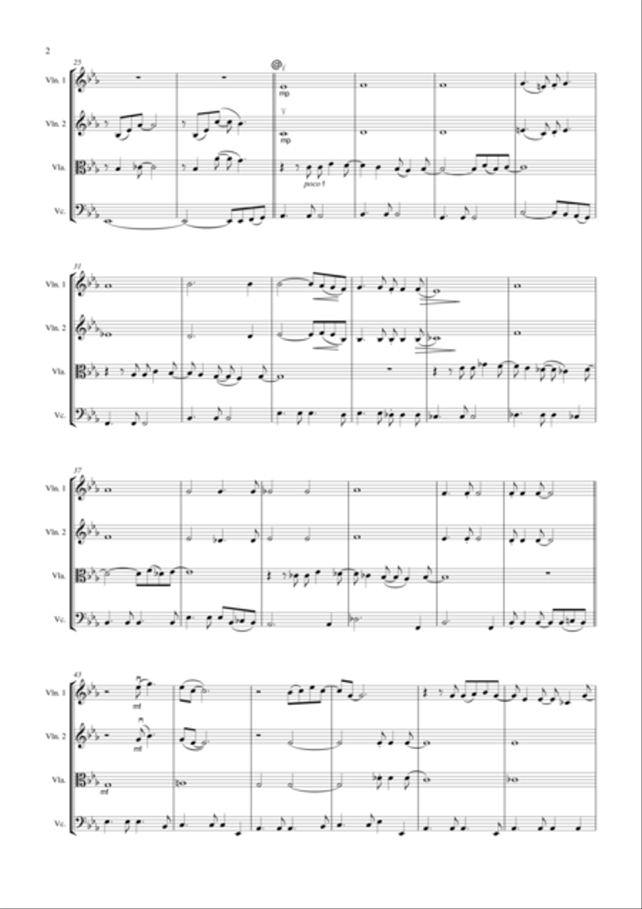 Just The Way You Are String Quartet scores gallery preview page 3