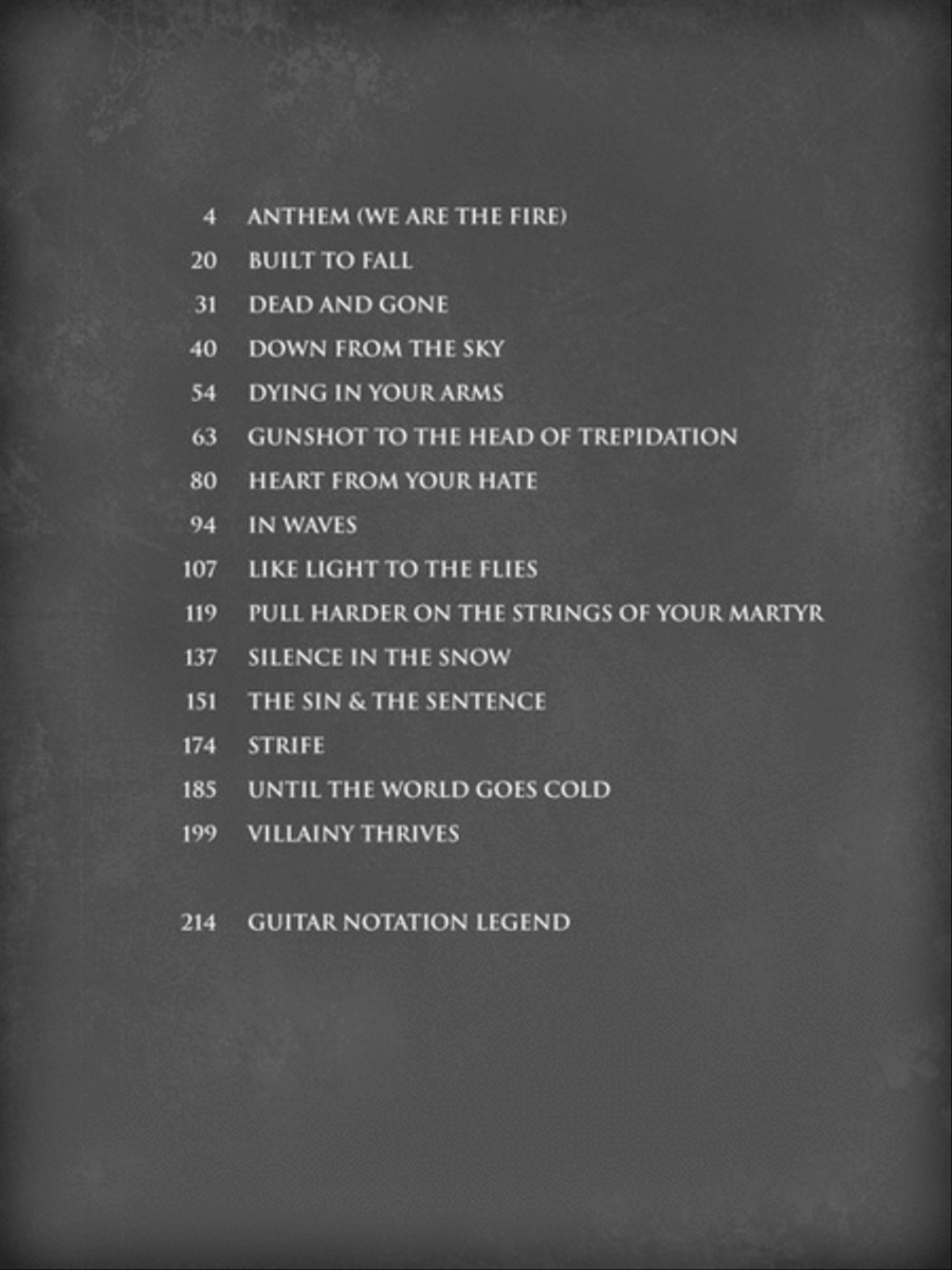 Trivium - Guitar Tab Anthology Electric Guitar scores gallery preview page 2