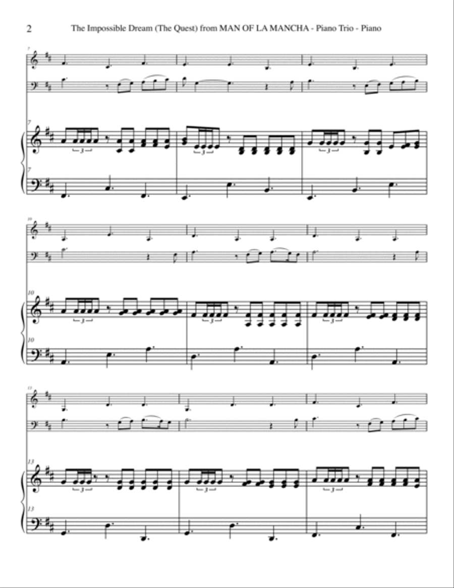 The Impossible Dream The Impossible Dream Piano Trio scores gallery preview page 2