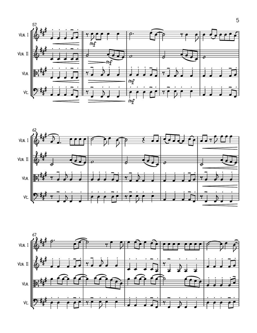 Viva La Vida String Quartet scores gallery preview page 5