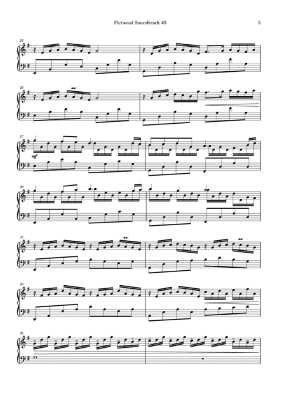 Fictional Soundtrack #3 Fictional Soundtrack #3 Piano Solo scores gallery preview page 3