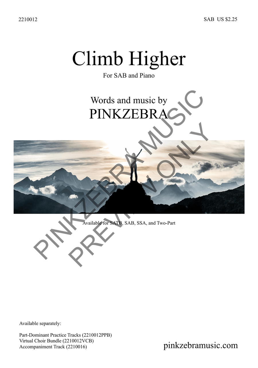 Climb Higher (SAB) 3-Part scores gallery preview page 2