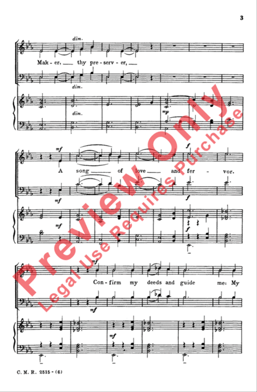 Awake, My Heart 4-Part scores gallery preview page 3