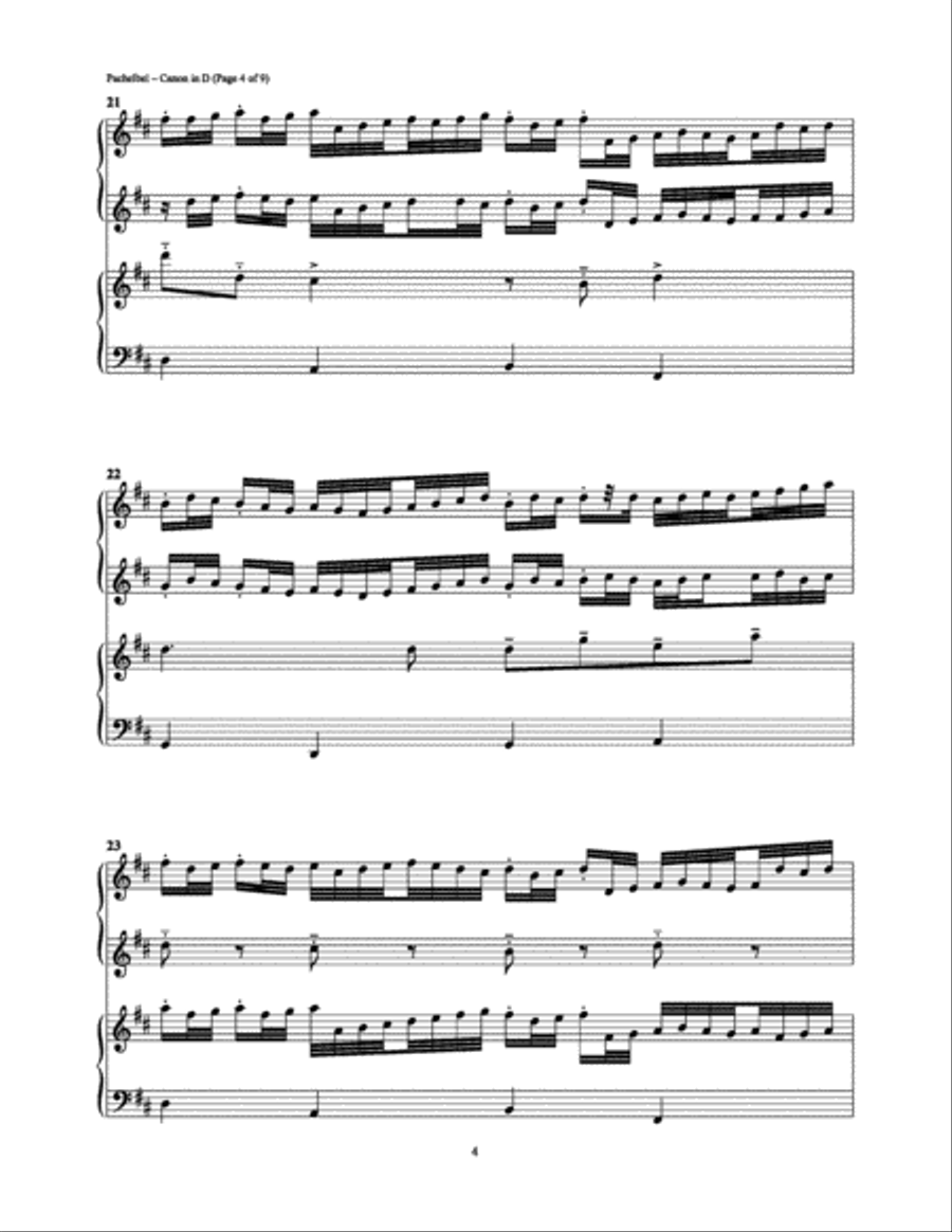 Canon in D Canon in D Piano Duet scores gallery preview page 4