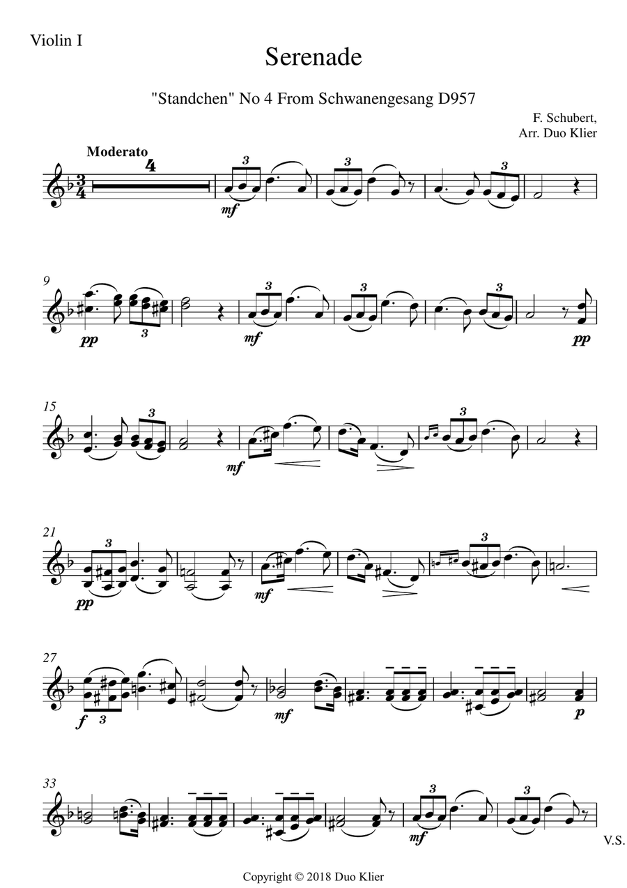 Franz schubert serenade violin cheap