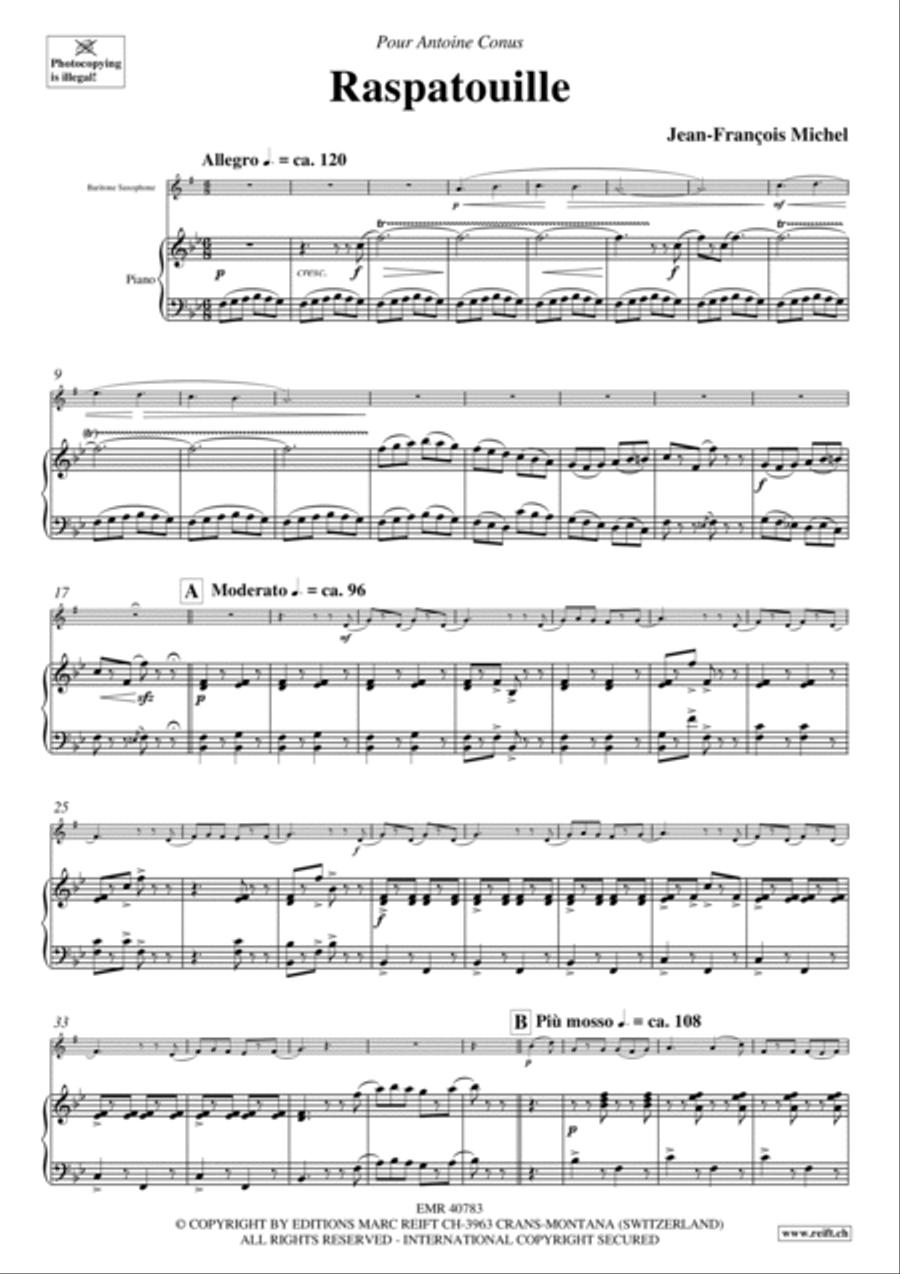 Raspatouille Baritone Saxophone scores gallery preview page 4
