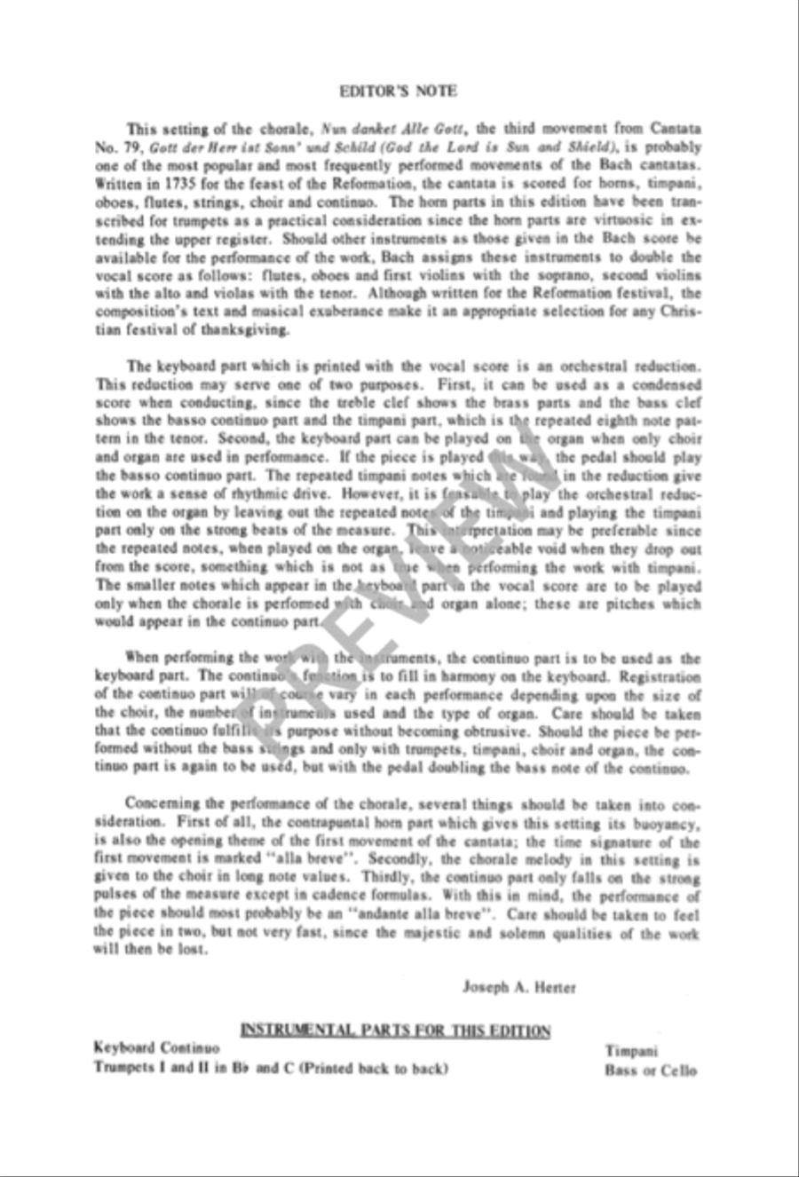 Now Thank We All Our God Now Thank We All Our God 4-Part scores gallery preview page 3