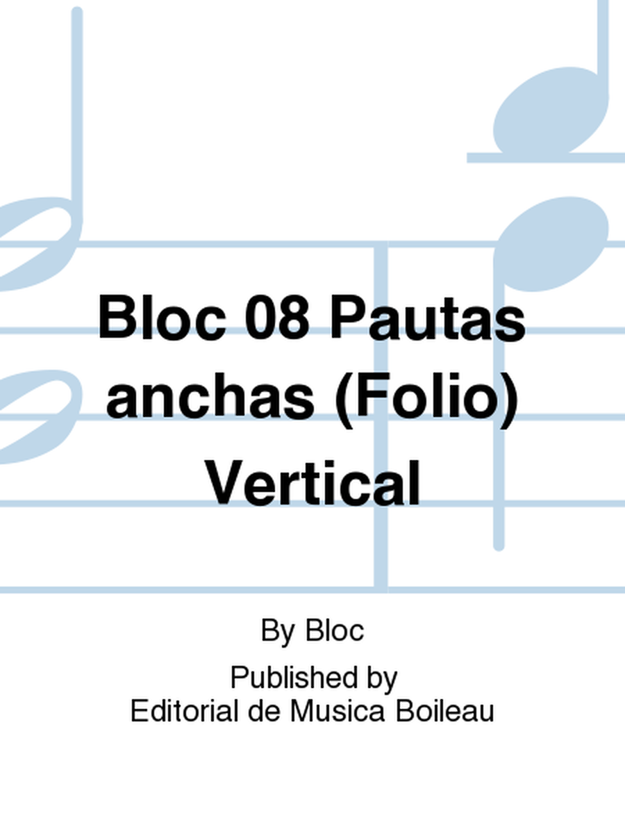 Bloc 08 Pautas anchas (Folio) Vertical