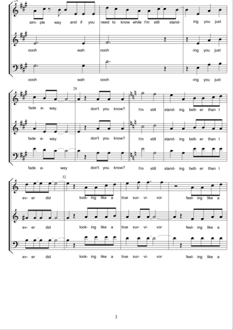 I'm Still Standing 3-Part scores gallery preview page 3
