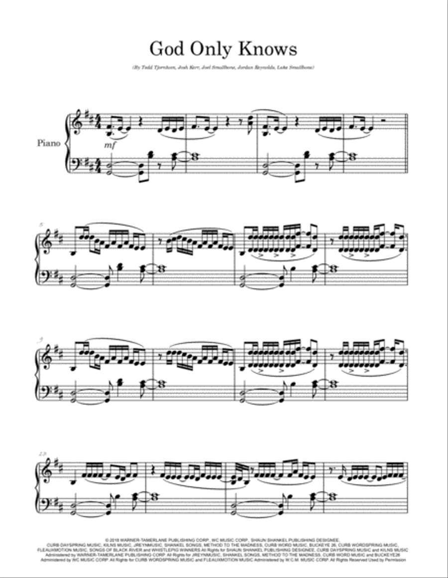 God Only Knows God Only Knows Piano Solo scores gallery preview page 2