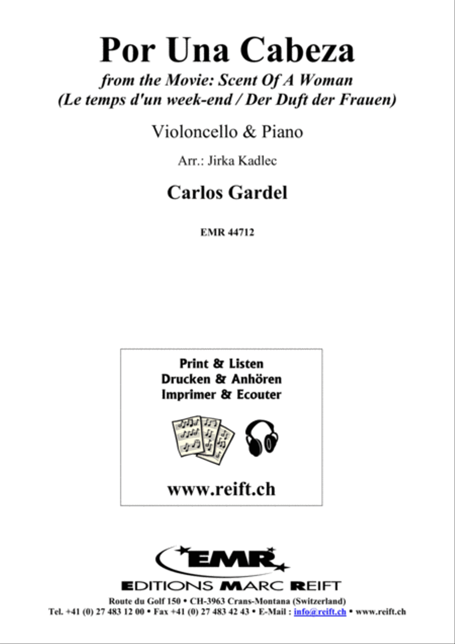 Por Una Cabeza Piano Accompaniment scores gallery preview page 1
