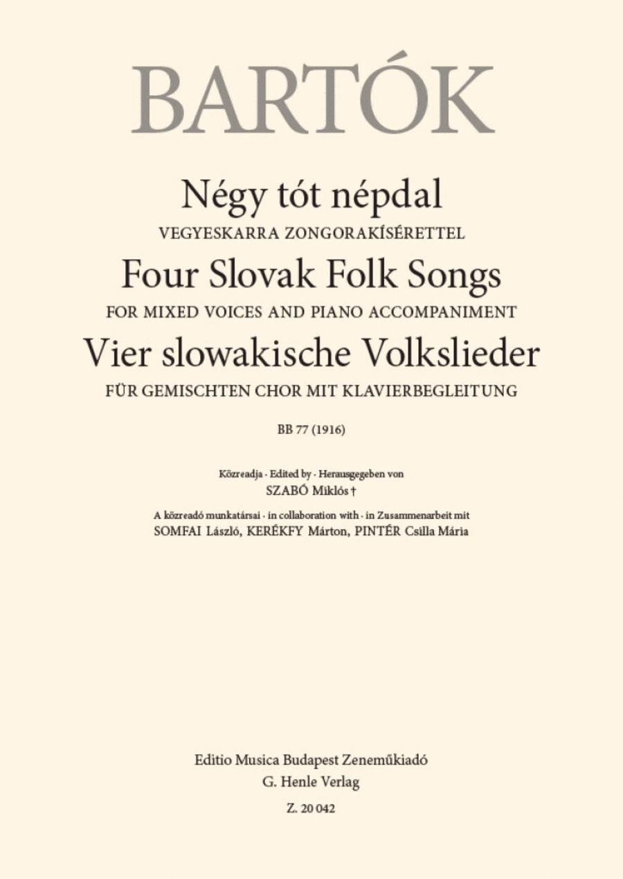 Four Slovak Folk Songs