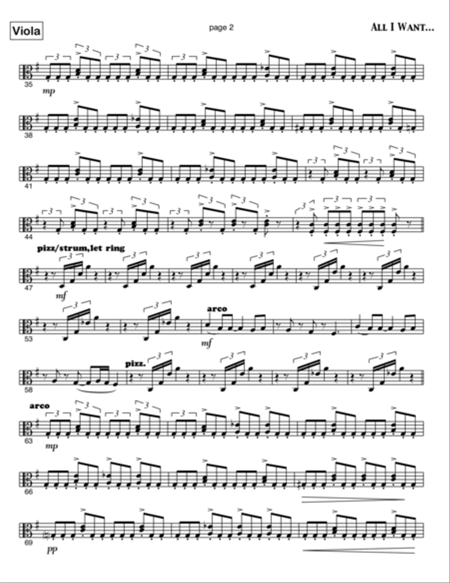All I Want For Christmas Is You - Viola String Quartet scores gallery preview page 2
