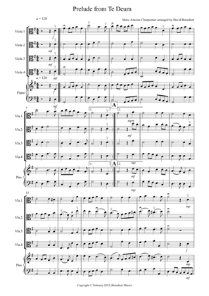 Prelude from Te Deum for Viola Quartet