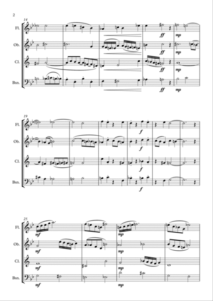 Windror - Wind Quartet Woodwind Quartet scores gallery preview page 2