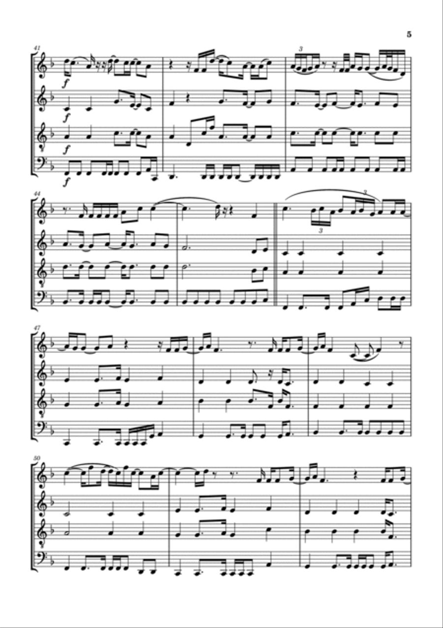Easy On Me Woodwind Quartet scores gallery preview page 6