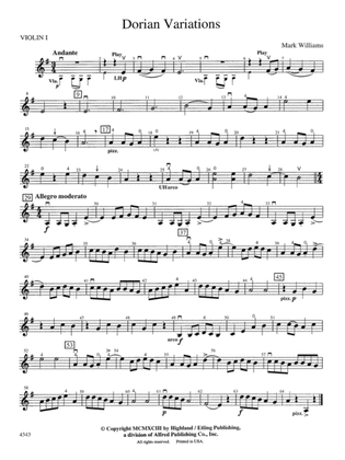 Dorian Variations: 1st Violin