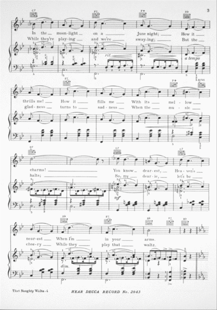 That Naughty Waltz Piano scores gallery preview page 3