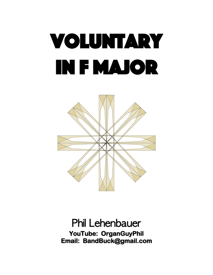 Voluntary in F major, organ work by Phil Lehenbauer Organ Solo scores gallery preview page 1
