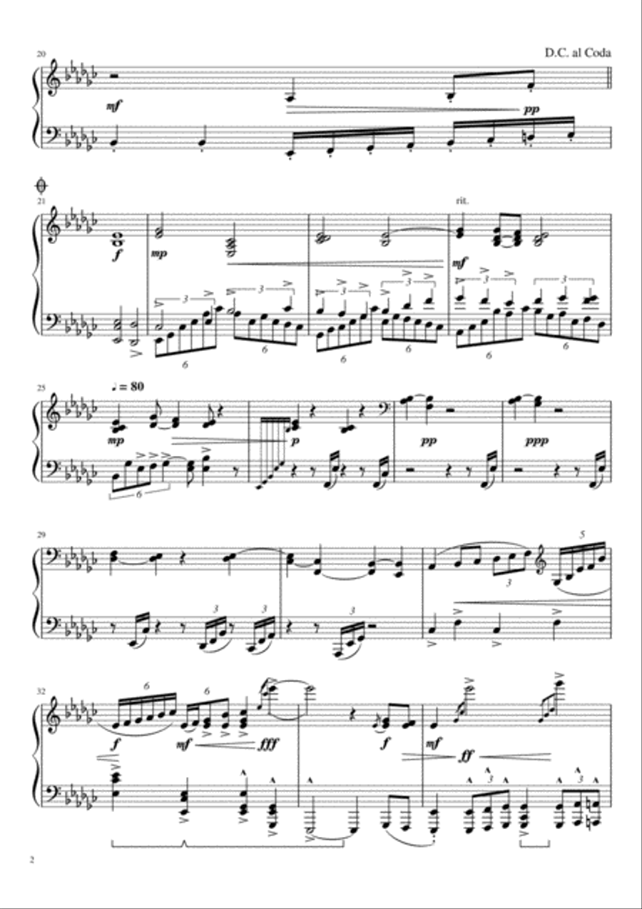 Stars and the Black Hole Piano Solo scores gallery preview page 2