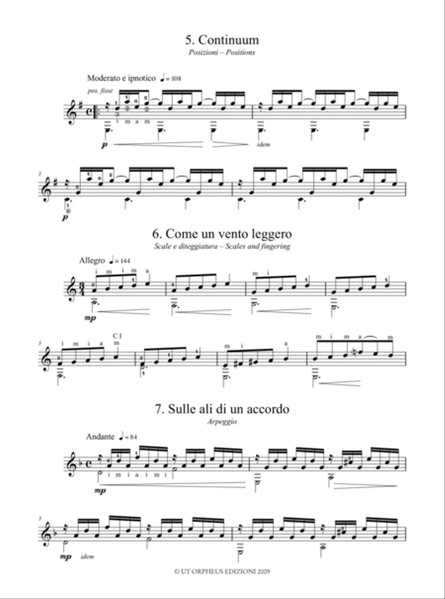 Sulle ali di un accordo (On the Wings of a Chord). 9 Studies for Guitar (2008) Acoustic Guitar scores gallery preview page 4