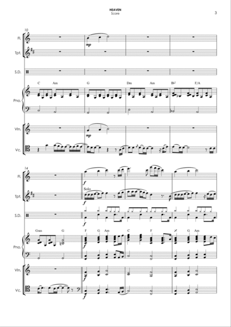 Heaven Small Ensemble scores gallery preview page 3