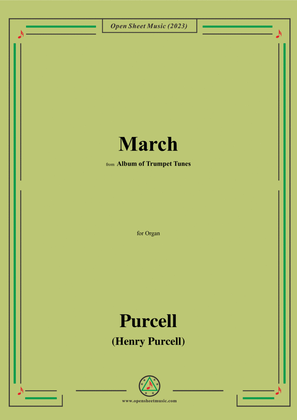 Book cover for Purcell-March,from 'Album of Trumpet Tunes',for Organ
