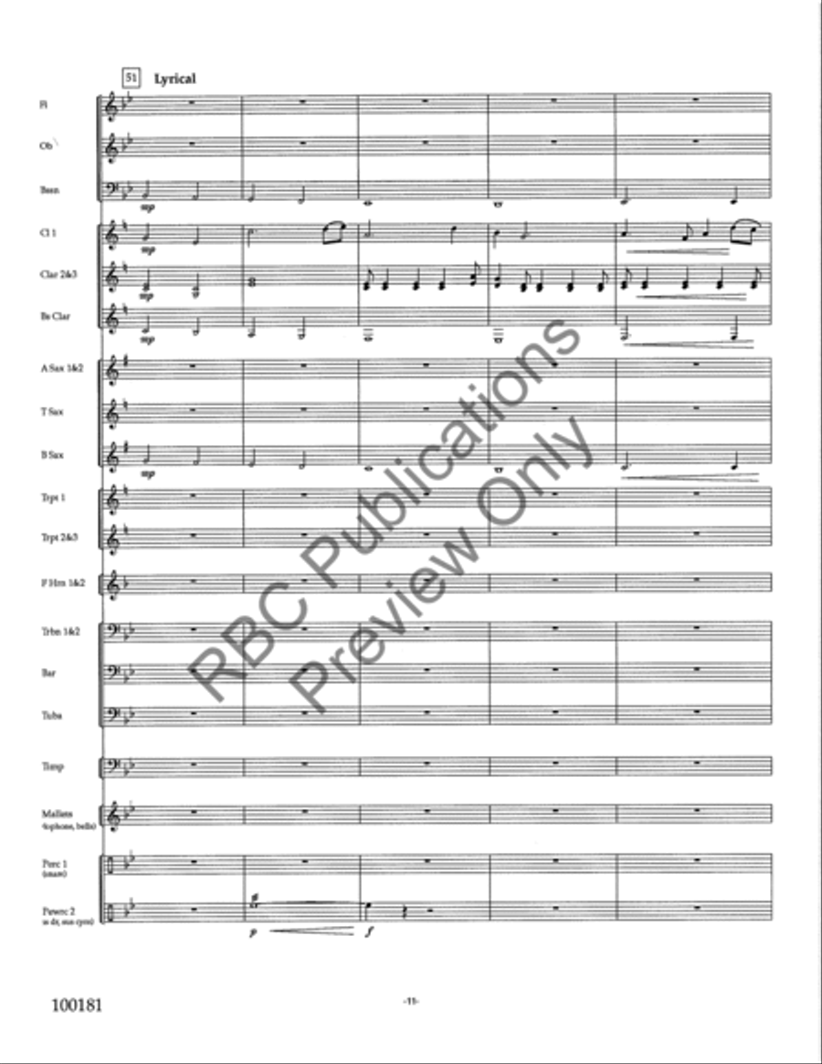 Symphonic Essay (Score) Concert Band scores gallery preview page 13