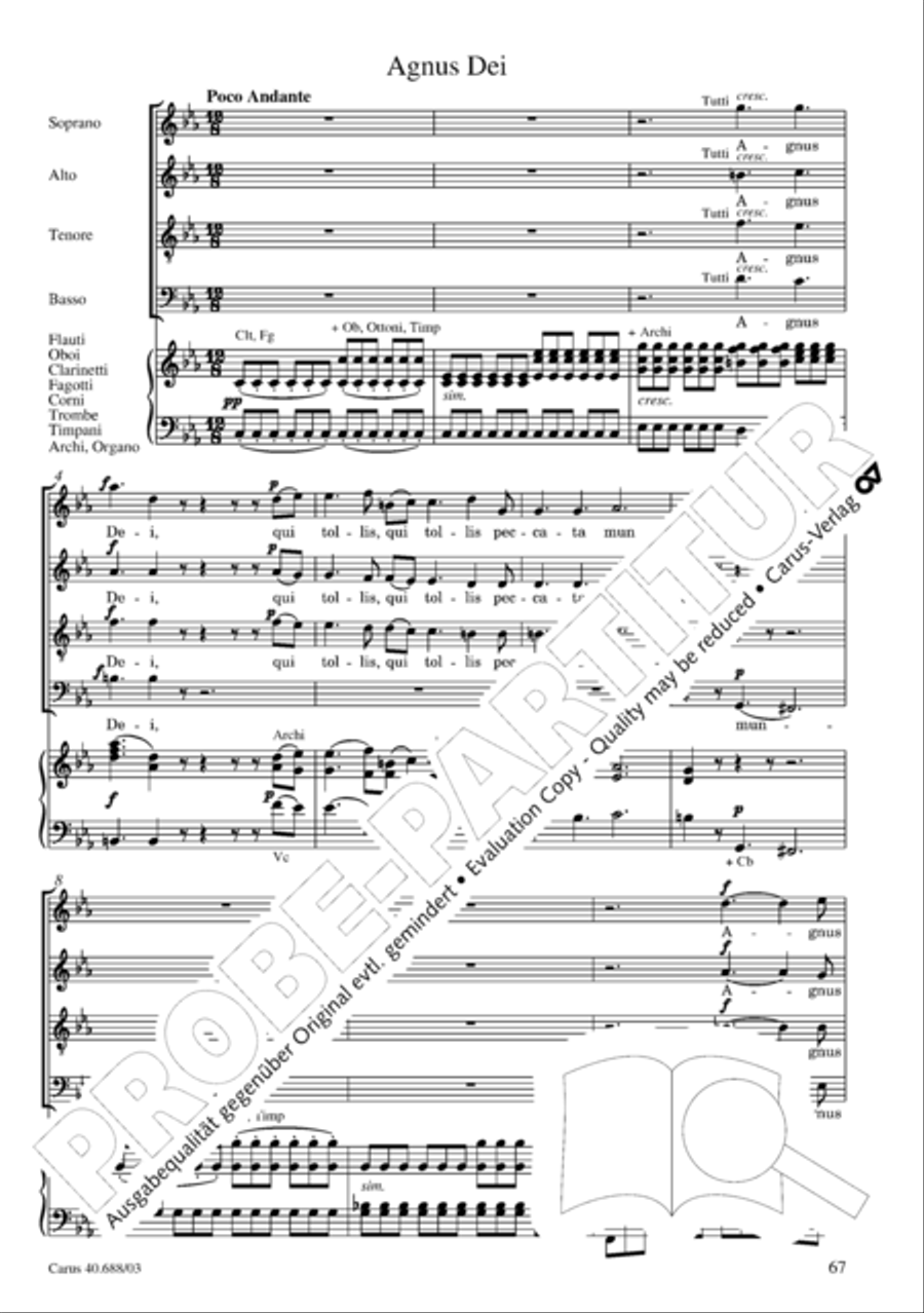 Mass in C Major Mass in C Major 4-Part scores gallery preview page 68
