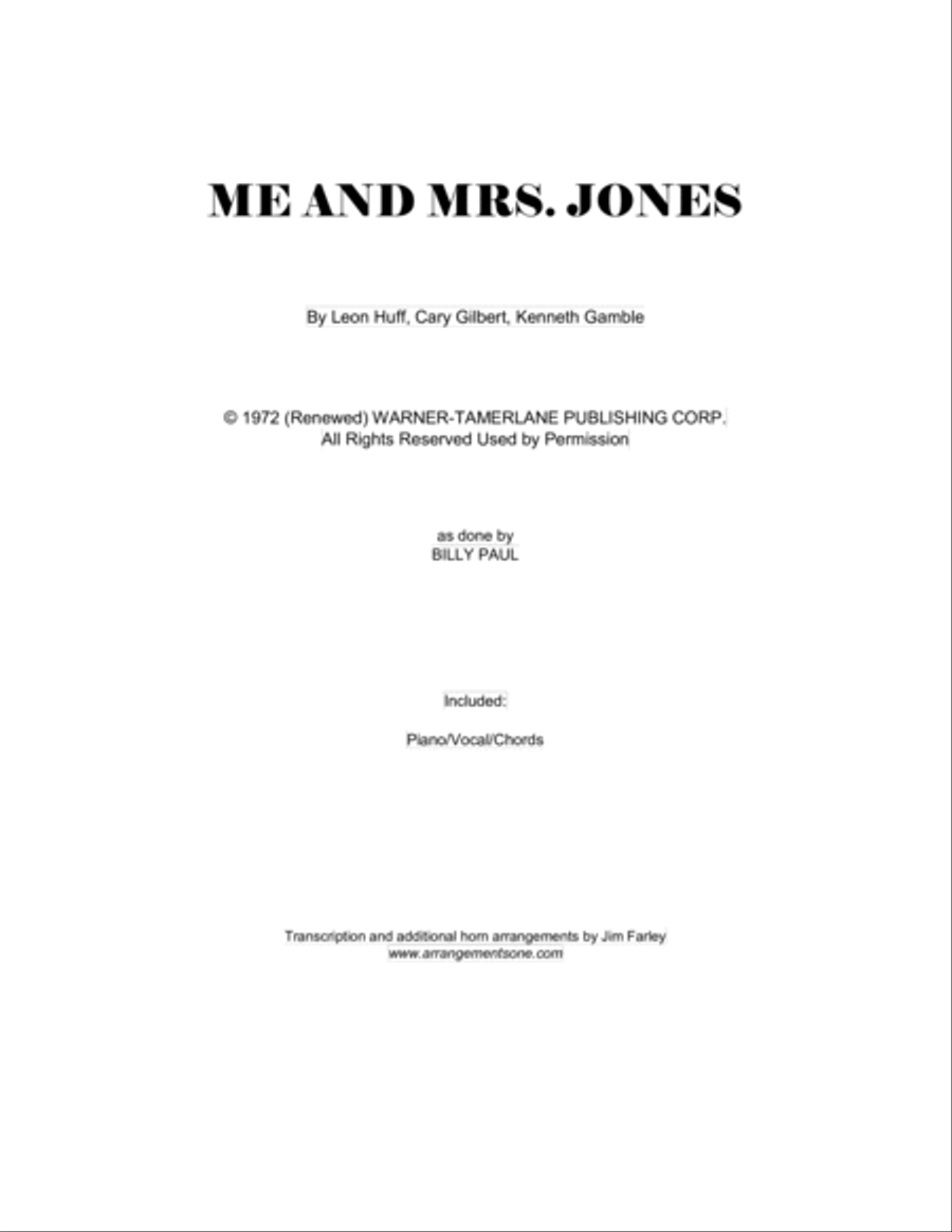 Me And Mrs. Jones Voice scores gallery preview page 1