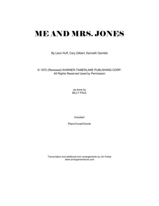 Book cover for Me And Mrs. Jones
