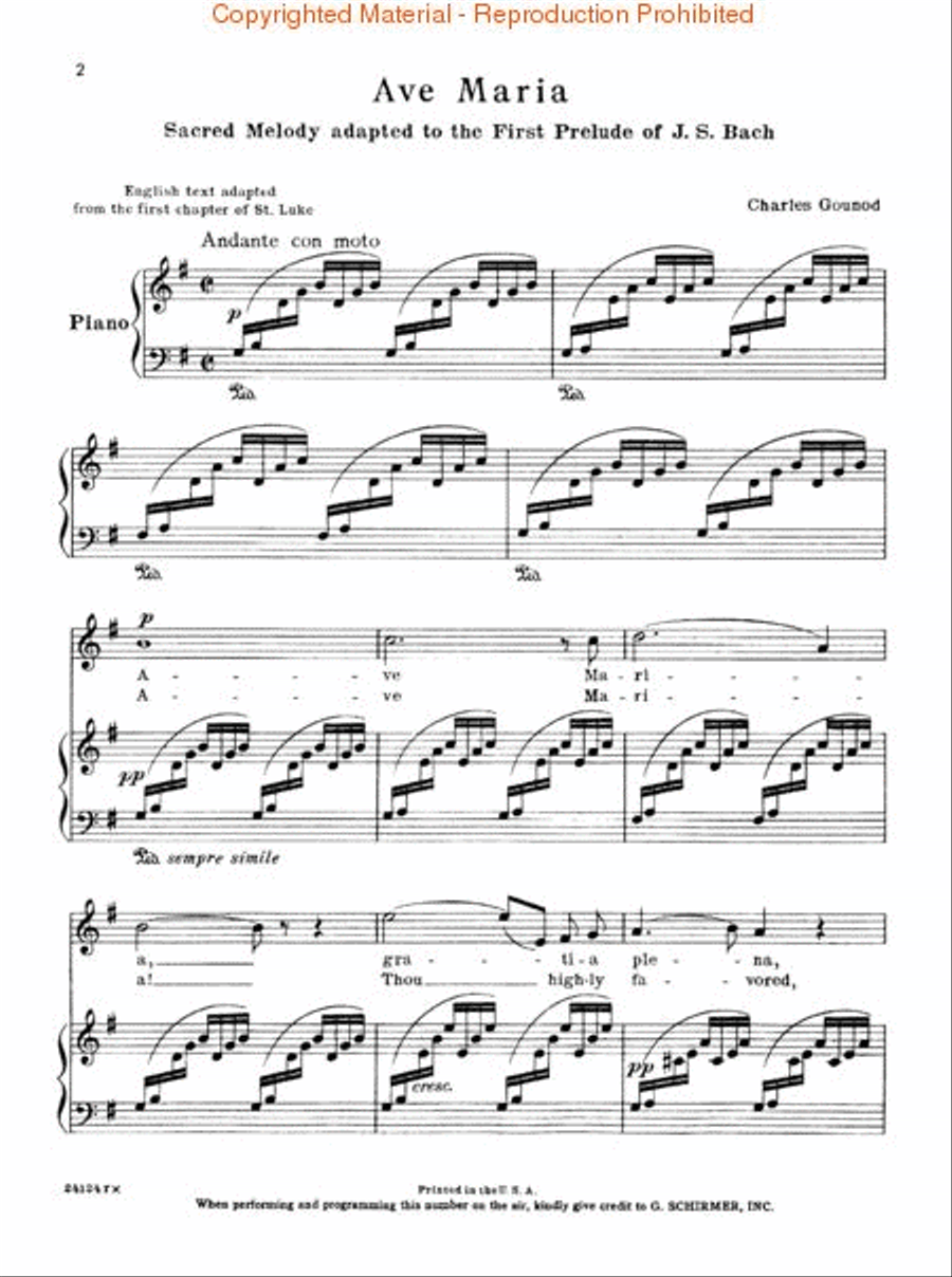 Ave Maria Ave Maria Voice scores gallery preview page 2