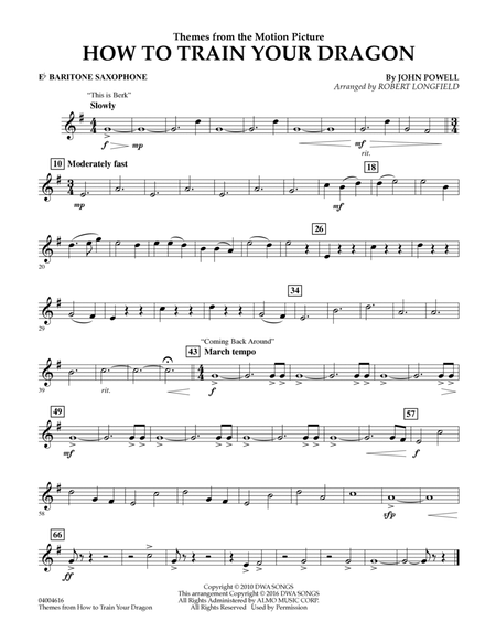 Themes from How to Train Your Dragon - Eb Baritone Saxophone