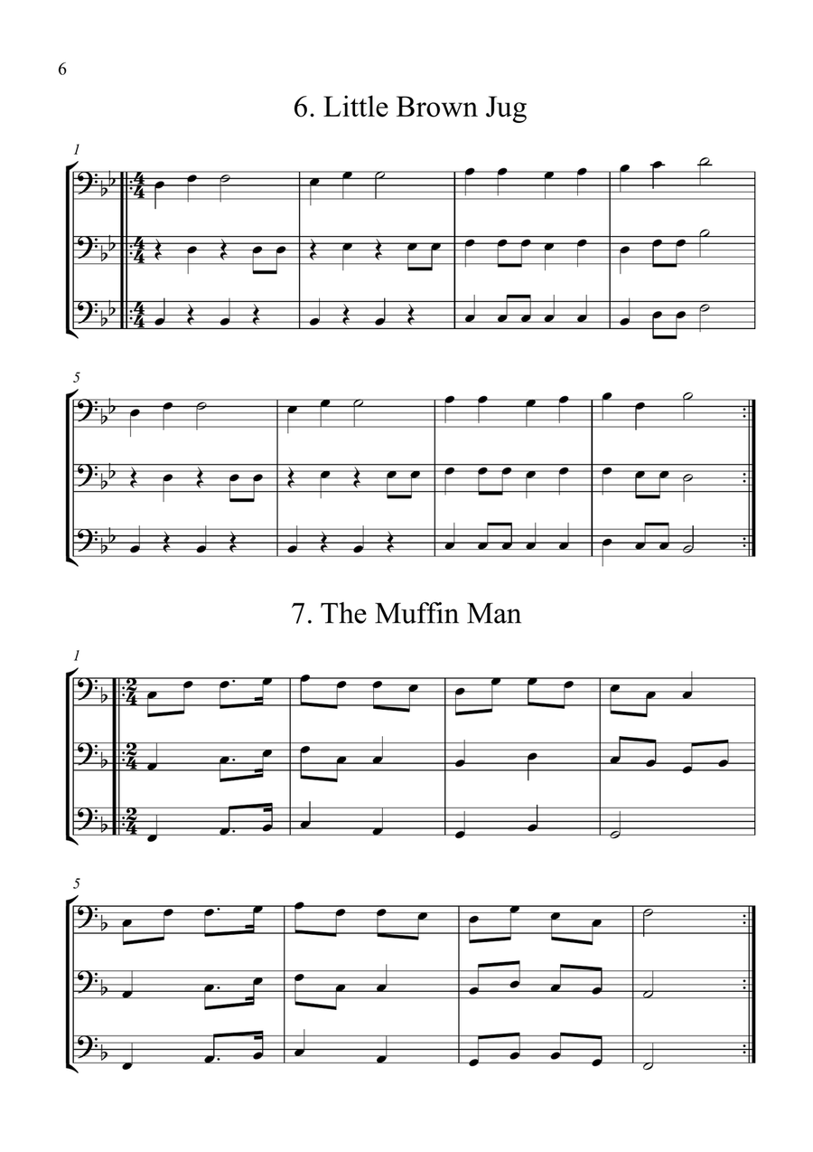 14 Easy Trios For Trombone Trombone Trio scores gallery preview page 6