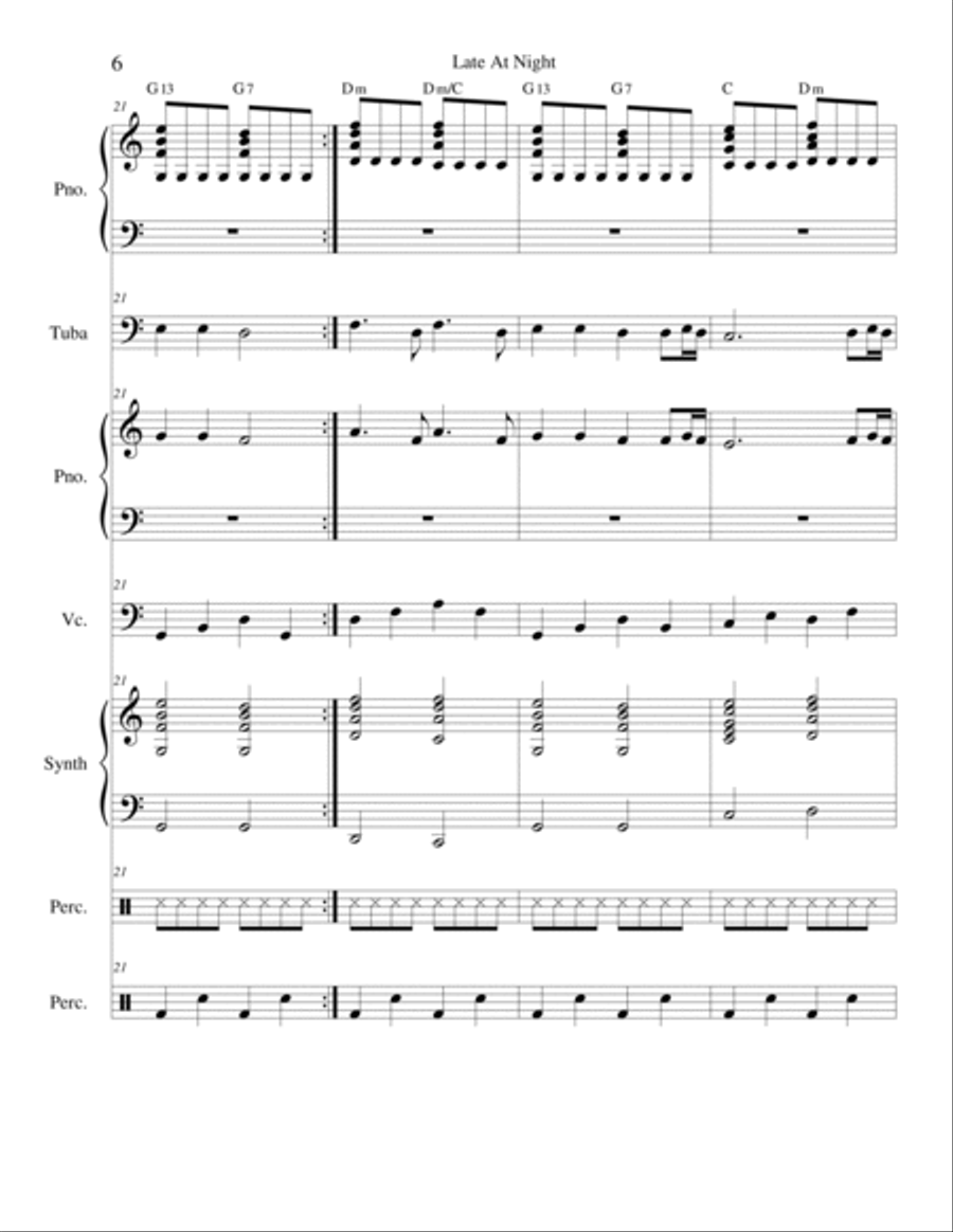 Late At Night Late At Night Tuba scores gallery preview page 6